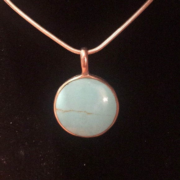 Sterling silver and turquoise pendant only. - Picture 2 of 5